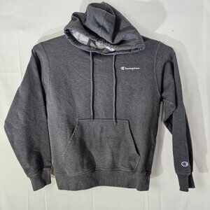 Champion Hoodie Mens M Gray Athletic Drawstring Pullover Sweatshirt